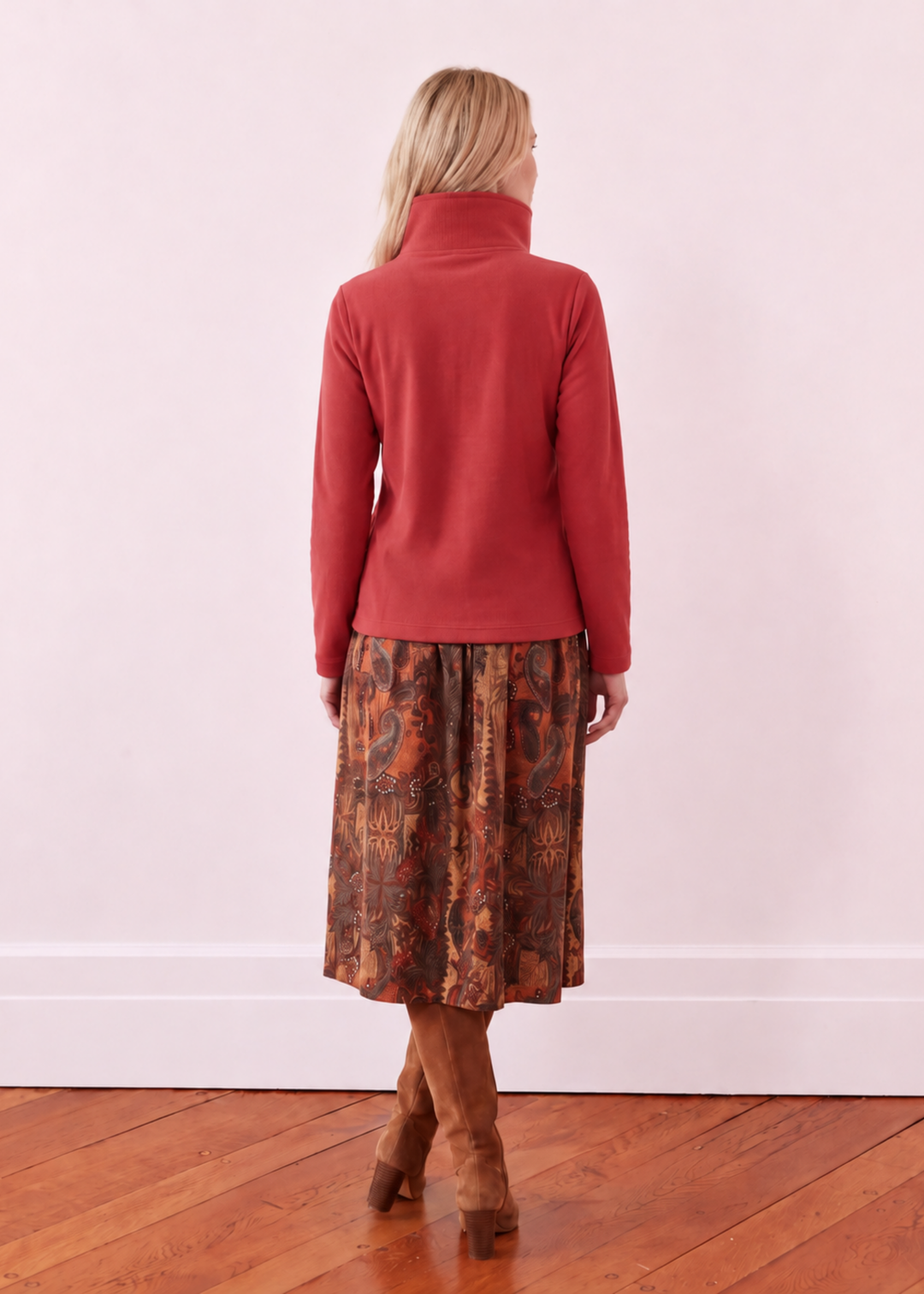 Greenpoint Turtleneck in Vello Fleece (Cinnamon)