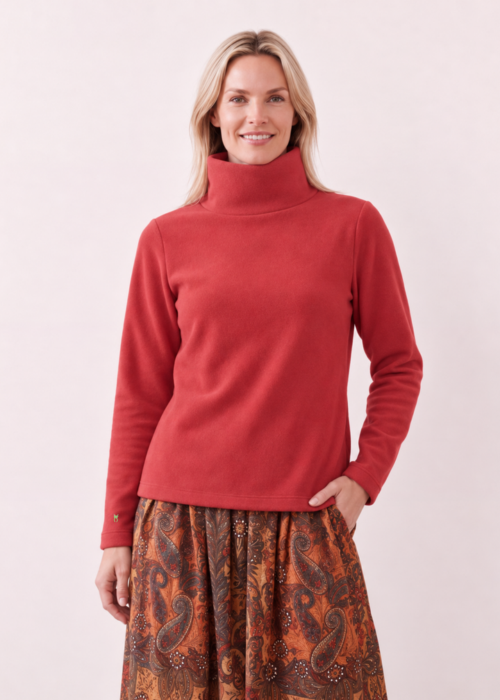 Greenpoint Turtleneck in Vello Fleece (Cinnamon)