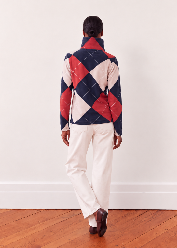 Greenpoint Turtleneck in Vello Fleece (Oversized Plaid)