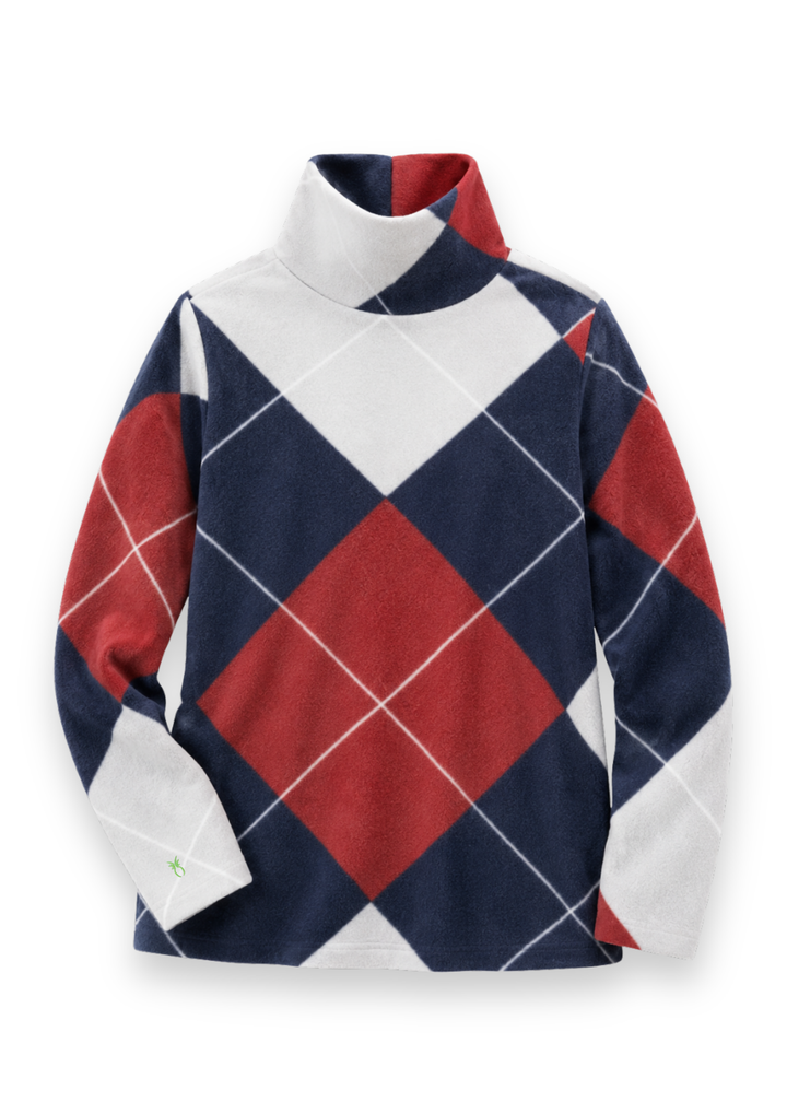Greenpoint Turtleneck in Vello Fleece (Oversized Plaid)