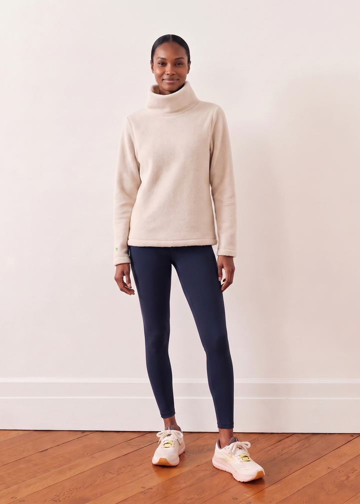 Greenpoint Turtleneck in Sherpa Fleece (Oatmeal)