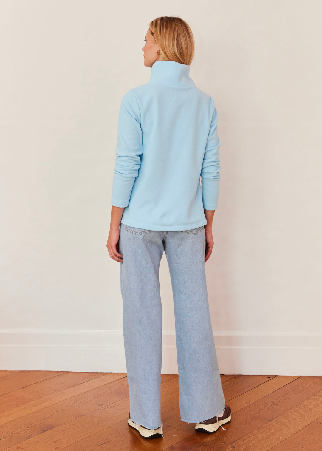 Greenpoint Turtleneck in Terry Fleece (Crystal Blue)