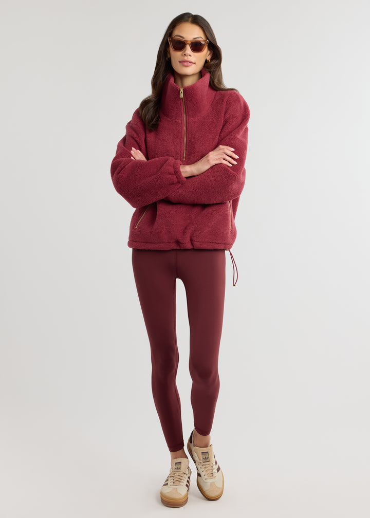 Hartley Pullover in Sherpa Fleece (Burgundy)