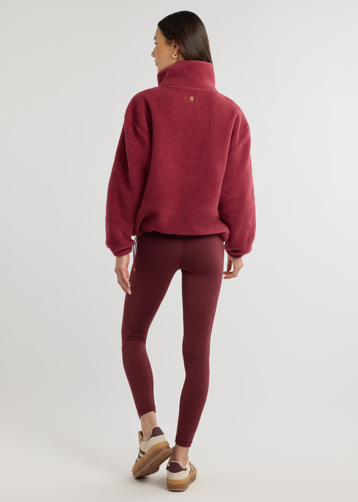 Hartley Pullover in Sherpa Fleece (Burgundy)