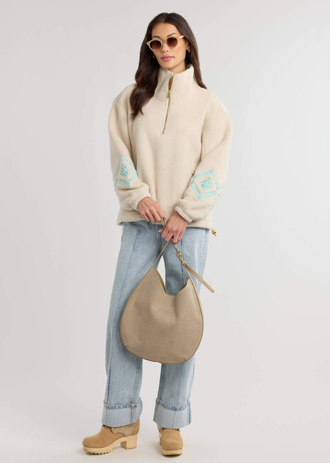 Hartley Pullover in Sherpa Fleece (Oatmeal)