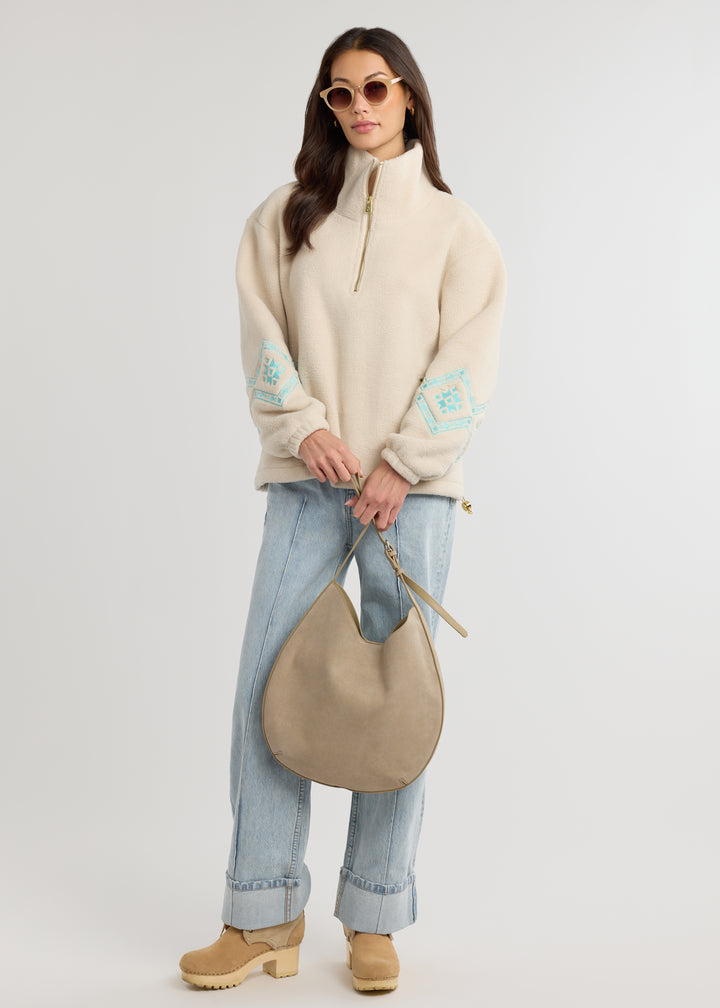 Hartley Pullover in Sherpa Fleece (Oatmeal)