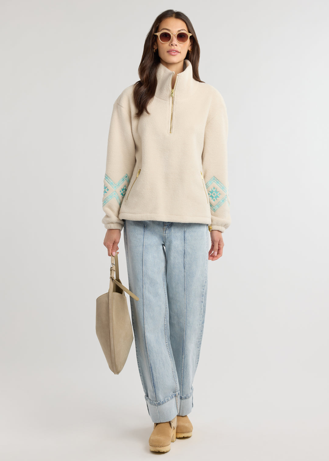 Hartley Pullover in Sherpa Fleece (Oatmeal)