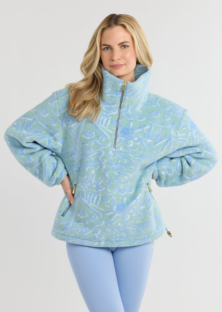 Hartley Pullover in Sherpa Fleece (Sageborn) – Dudley Stephens