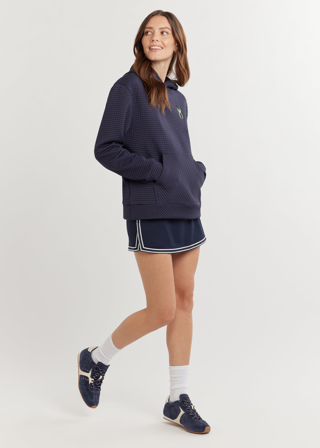 Hendrie Hoodie in Waffle (Navy)