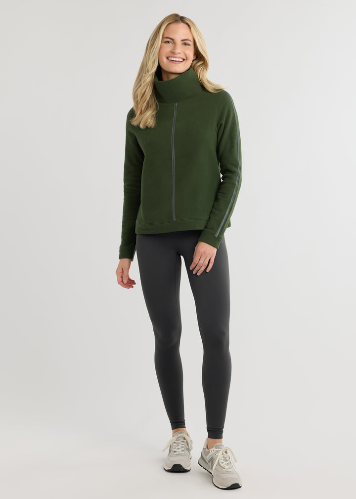 Heyward Turtleneck in Vello Fleece (Spruce)