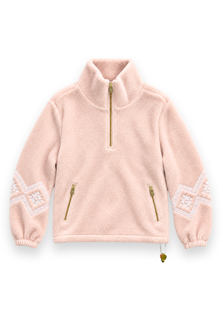 Hartley Pullover in Sherpa Fleece (Powder Blush)
