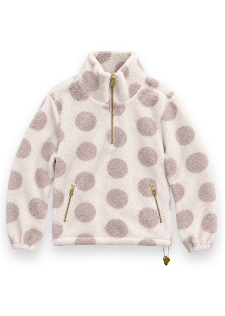 Hartley Pullover in Sherpa Fleece (Cream/Chateau Grey Dot)