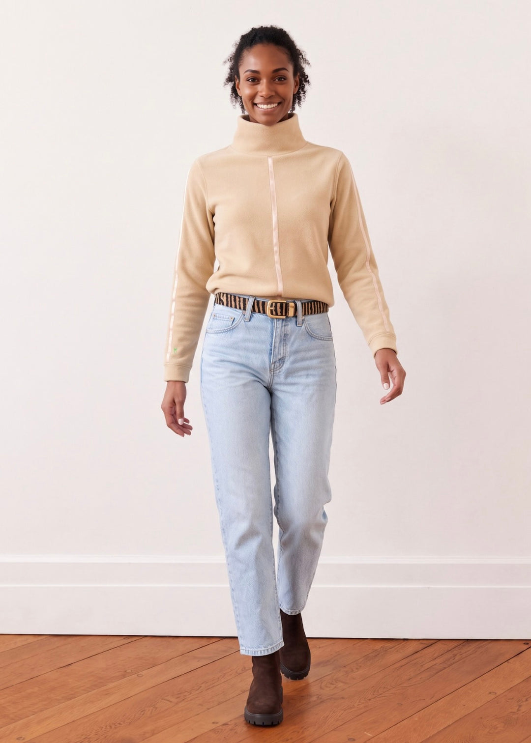 Heyward Turtleneck in Vello Fleece (Hazelnut)