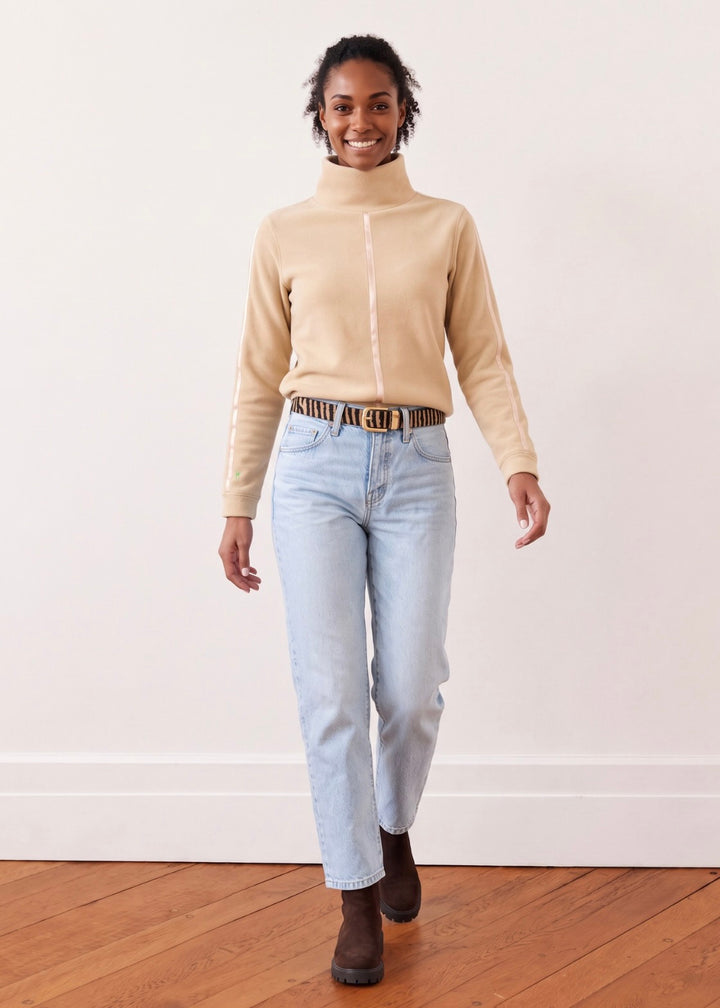 Heyward Turtleneck in Vello Fleece (Hazelnut)