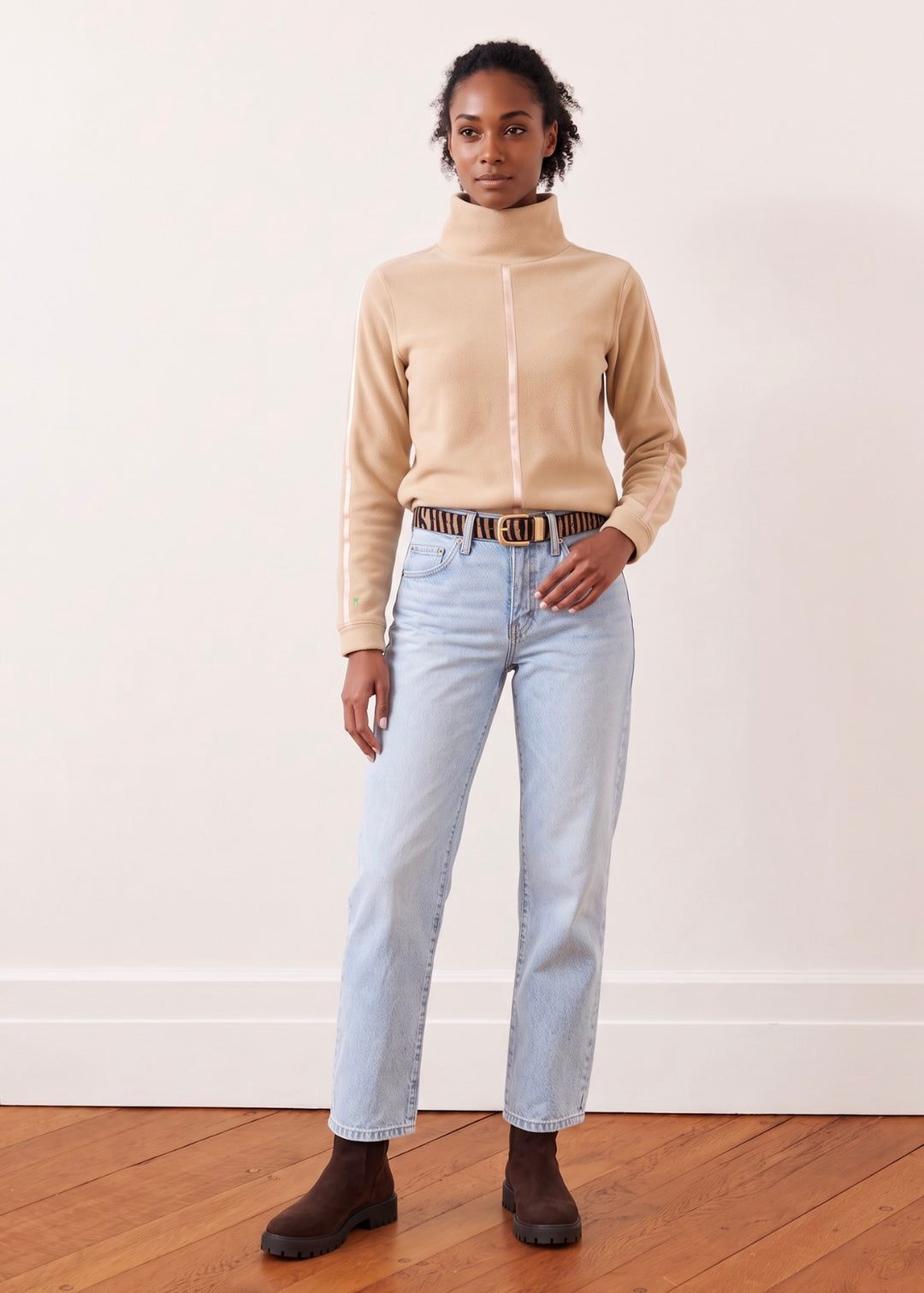 Heyward Turtleneck in Vello Fleece (Hazelnut)