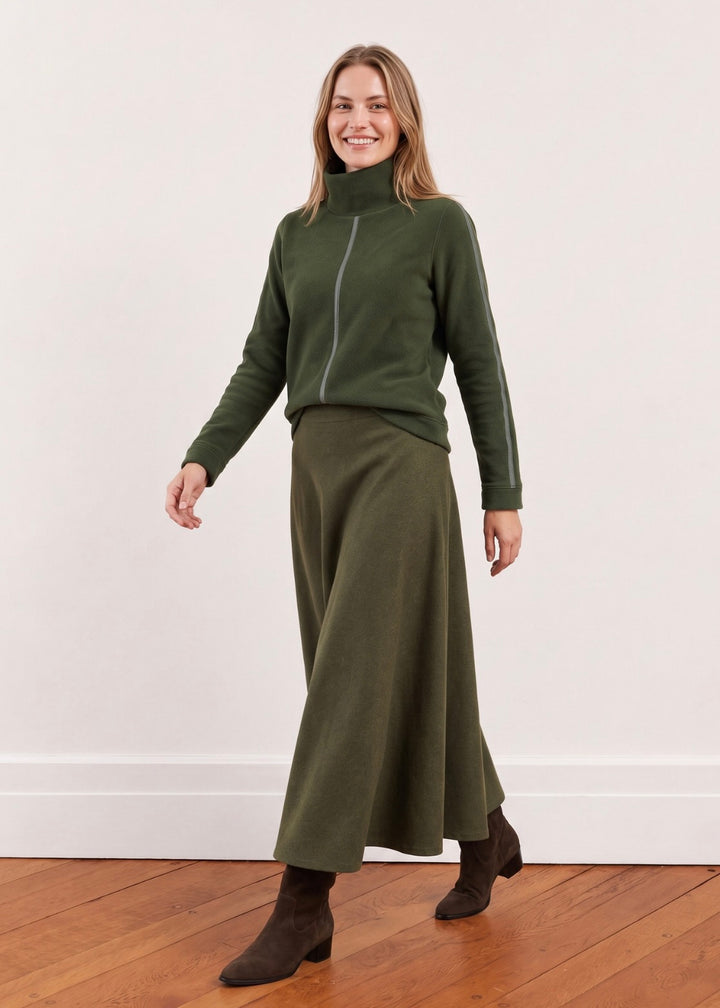Heyward Turtleneck in Vello Fleece (Spruce)
