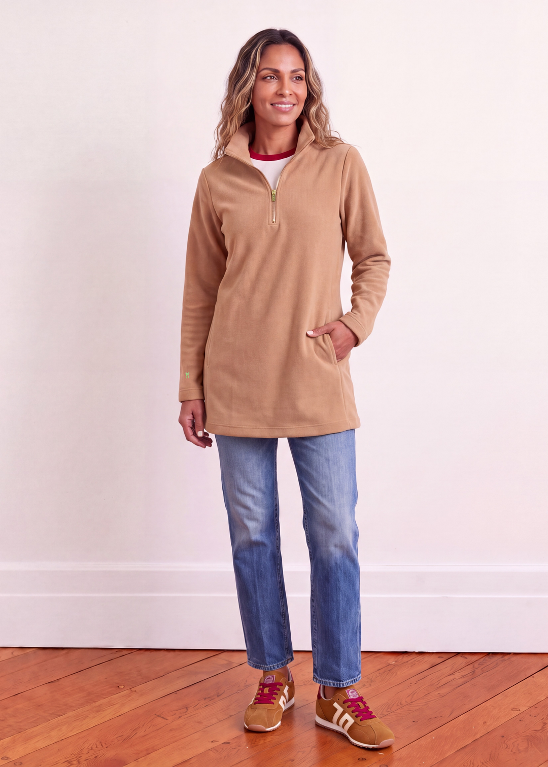 Hudson Pullover in Vello Fleece (Camel)