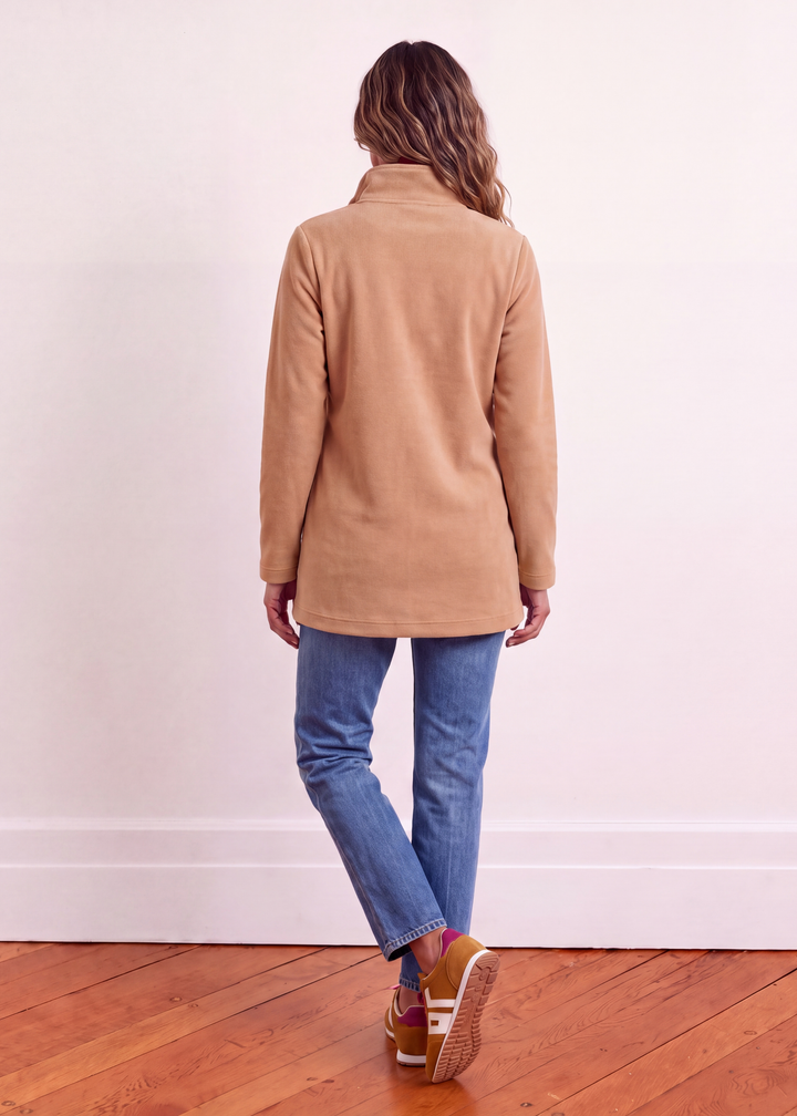 Hudson Pullover in Vello Fleece (Camel)