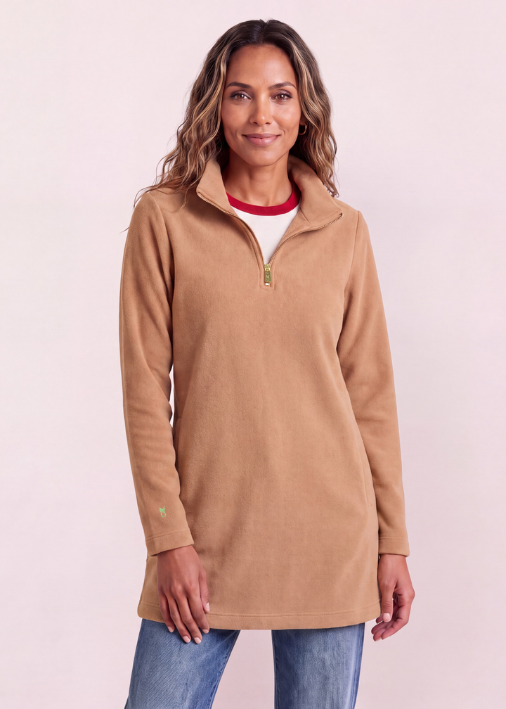 Hudson Pullover in Vello Fleece (Camel)