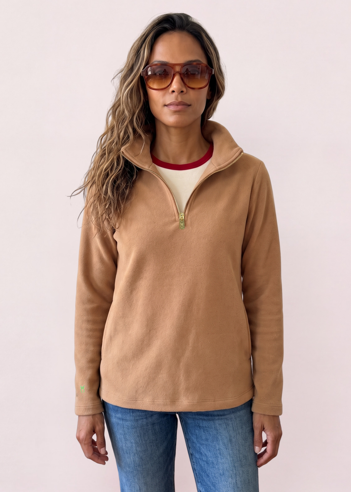 Hudson Pullover in Vello Fleece (Camel)