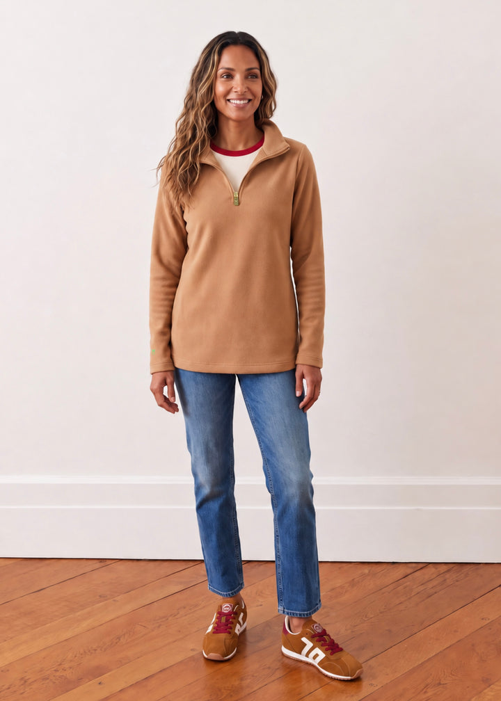 Hudson Pullover in Vello Fleece (Camel)