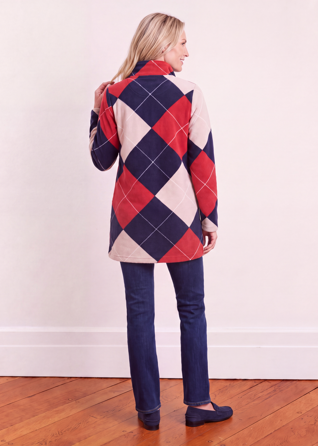 Hudson Pullover in Vello Fleece (Oversized Plaid)