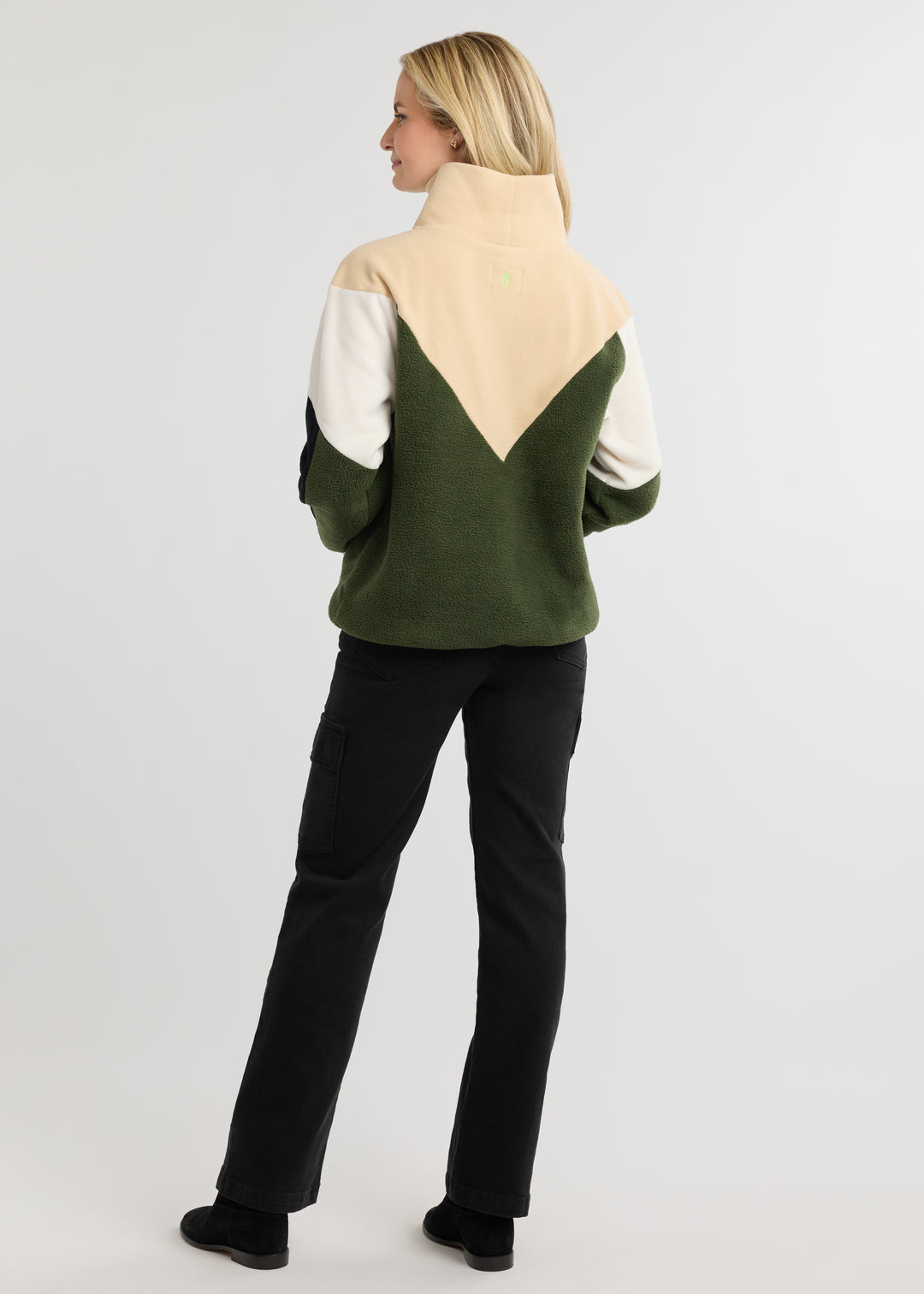 Isla Pullover in Sherpa/Vello Fleece (Spruce Multi)