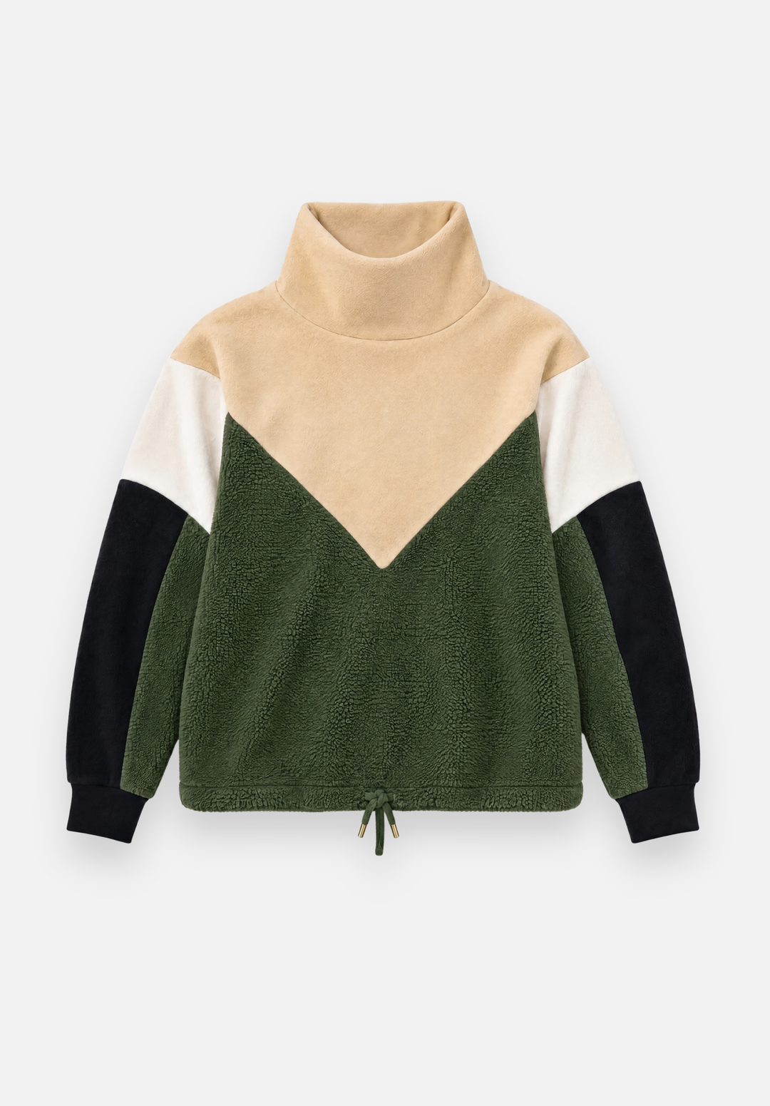 Isla Pullover in Sherpa/Vello Fleece (Spruce Multi)