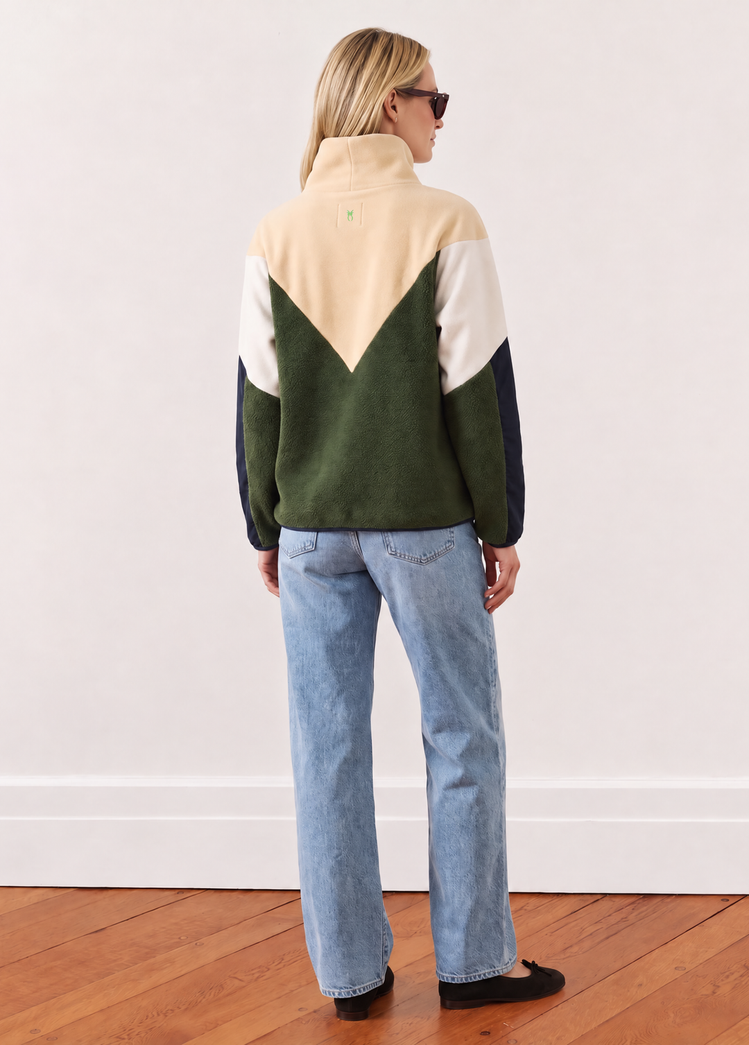 Isla Pullover in Sherpa/Vello Fleece (Spruce Multi)