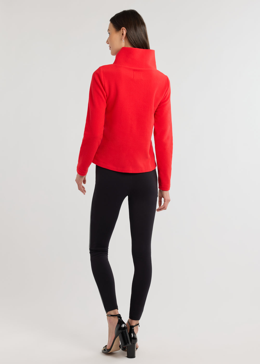 Juliet Turtleneck in Vello Fleece (Cherry Red)