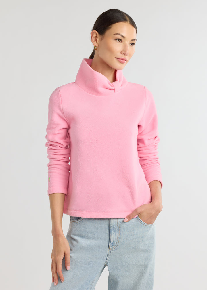 Juliet Turtleneck in Vello Fleece (Prism Pink)