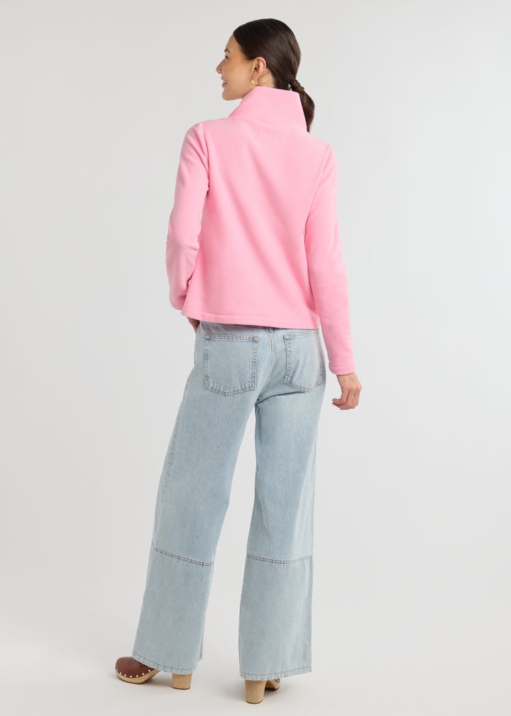Juliet Turtleneck in Vello Fleece (Prism Pink)
