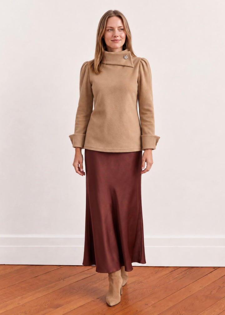 Josie Top in Vello Fleece (Camel)