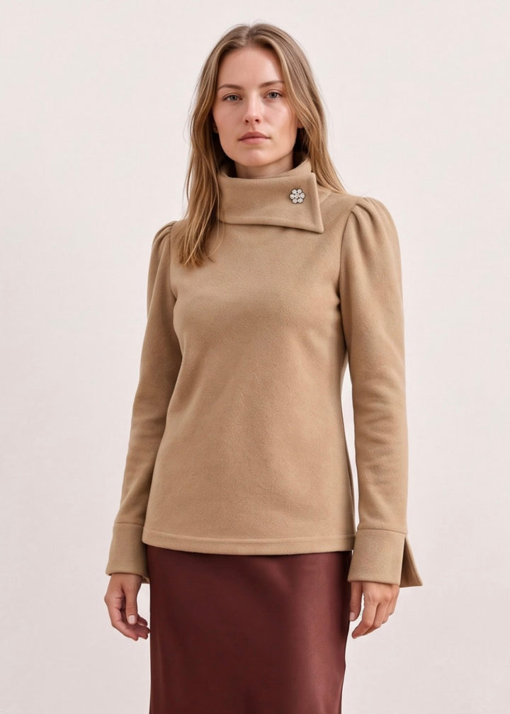 Josie Top in Vello Fleece (Camel)