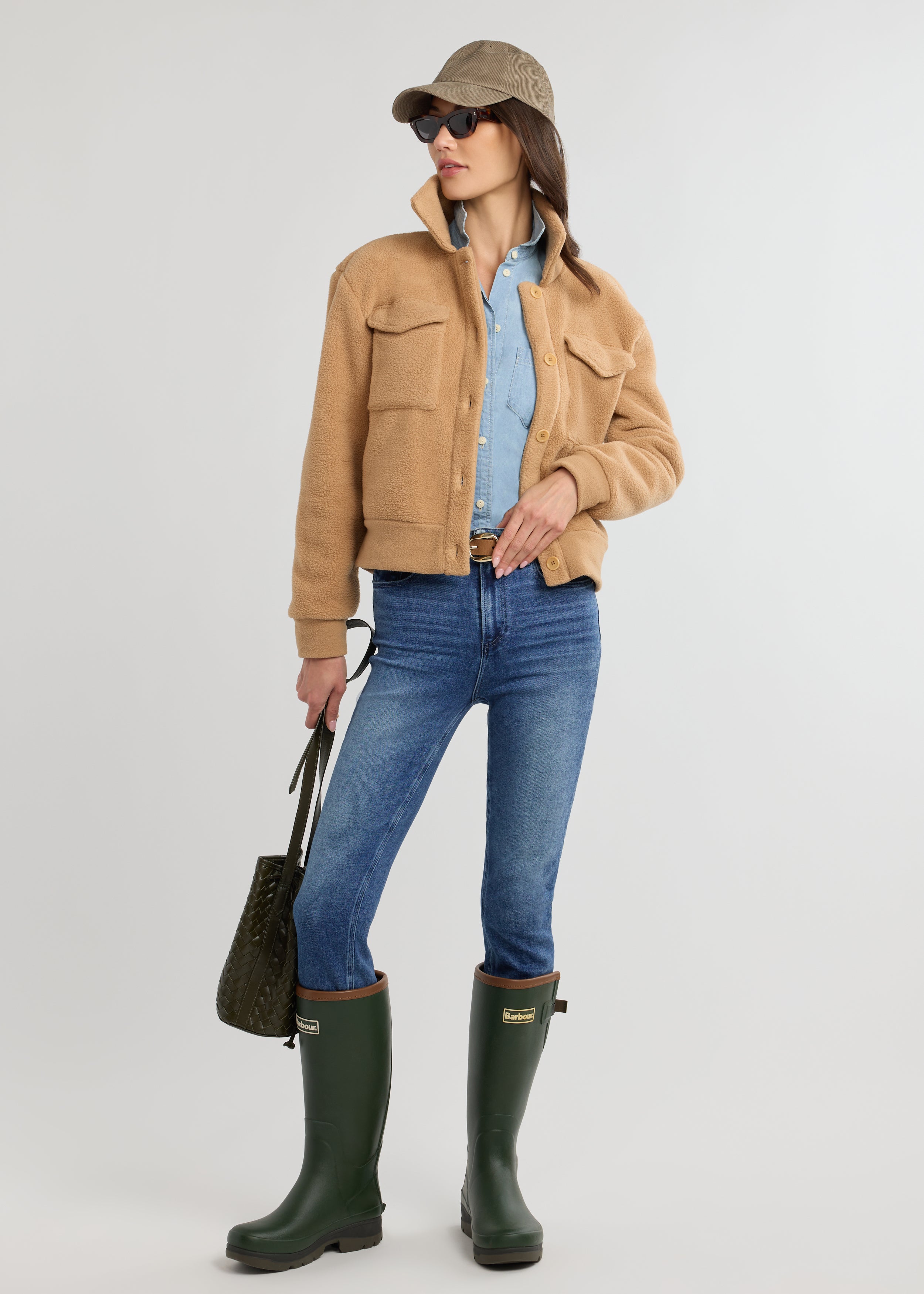 Kentfield Jacket in Sherpa Fleece (Camel) – Dudley Stephens