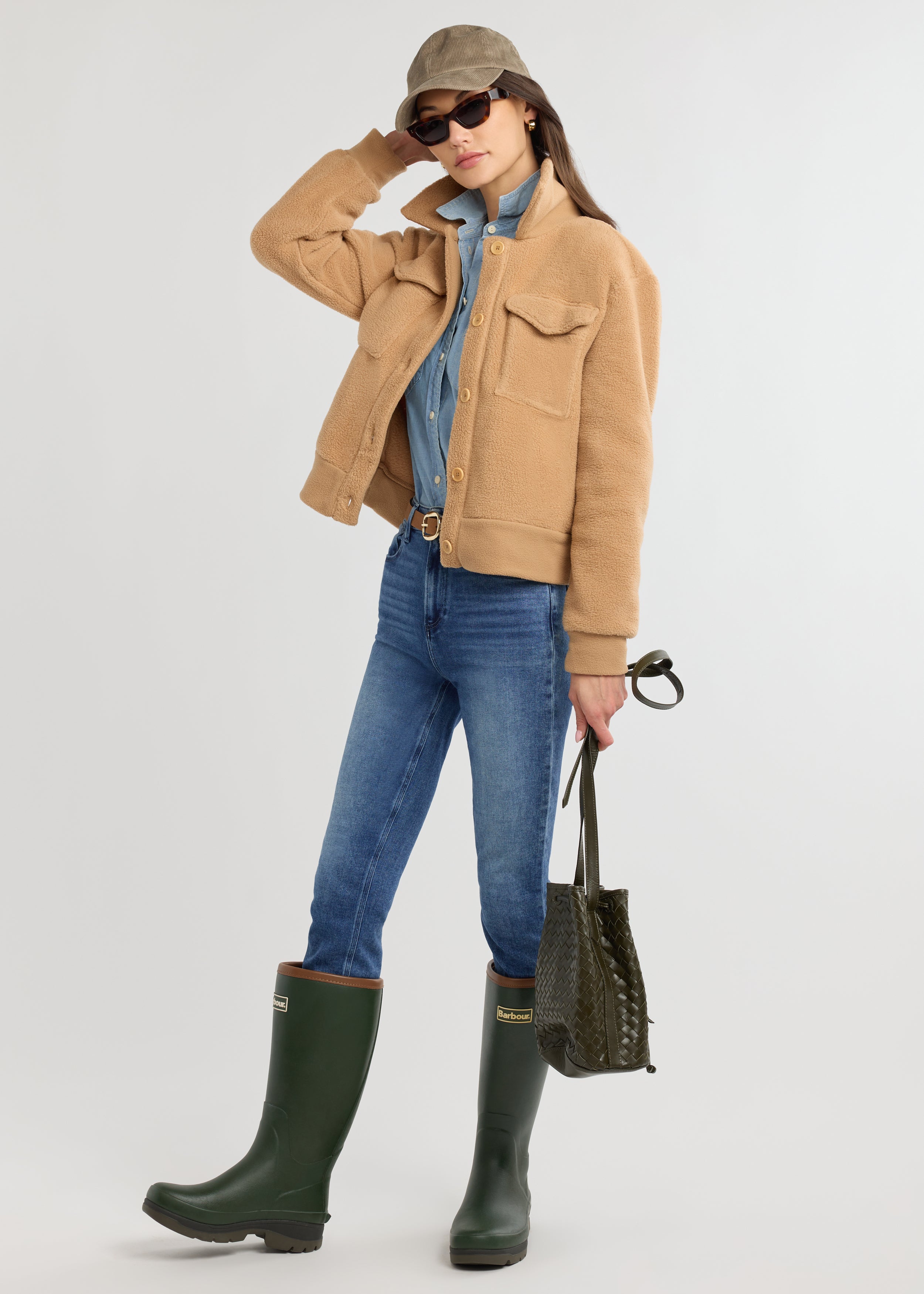 Kentfield Jacket in Sherpa Fleece (Camel) – Dudley Stephens