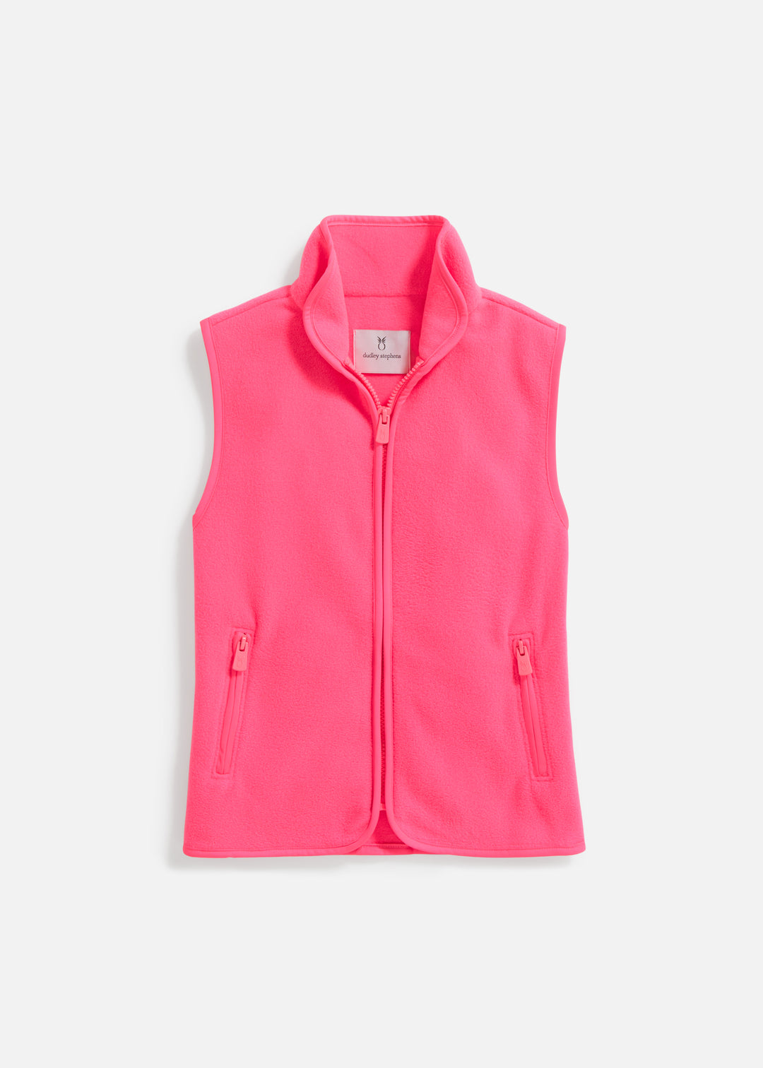 Kids Recess Vest in Vello Fleece (Neon Pink)