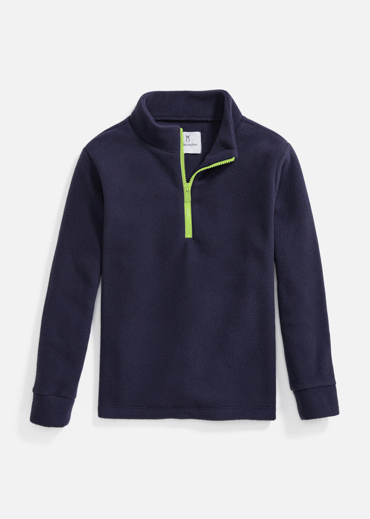 Kids Windabout Pullover in Vello Fleece (Navy)