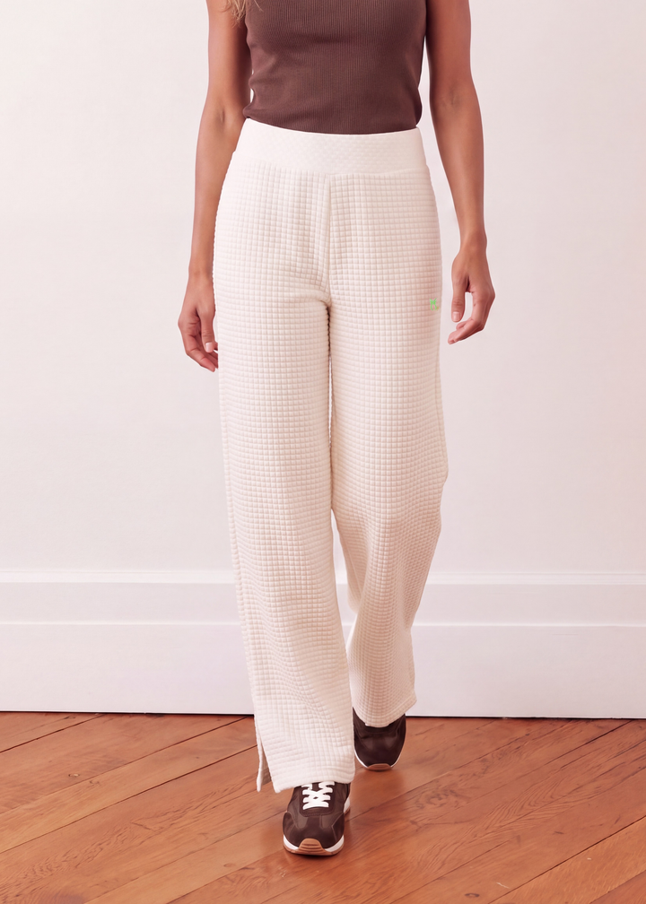 Katharine Pant in Waffle (Cream)