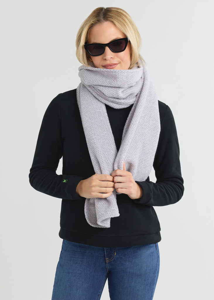 Larkspur Scarf in Sherpa Fleece (Heather Grey) – Dudley Stephens