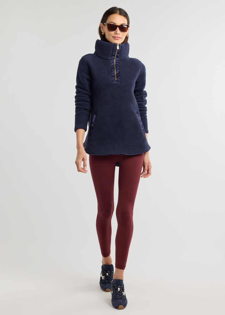 Laurel Pullover in Sherpa Fleece (Navy)
