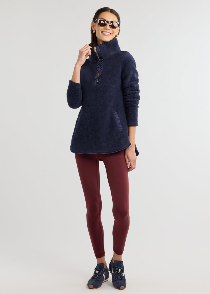 Laurel Pullover in Sherpa Fleece (Navy)