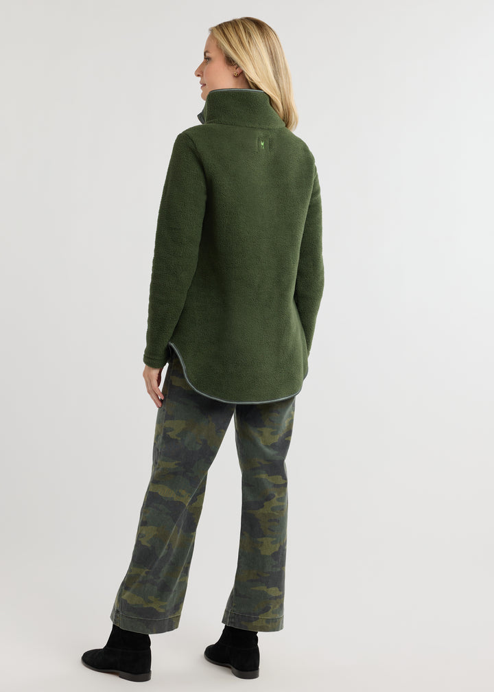 Laurel Pullover in Sherpa Fleece (Spruce)