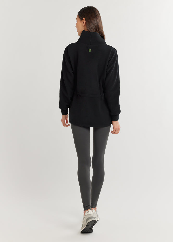 Lena Tunic in Vello Fleece (Black)