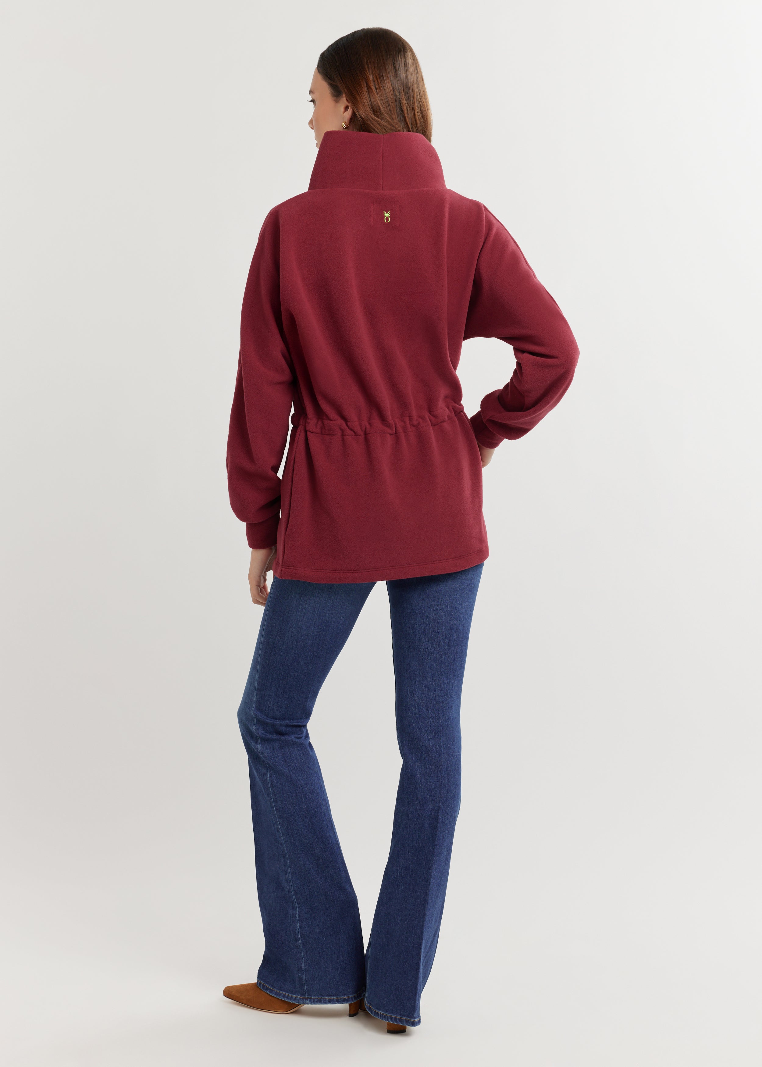 Lena Tunic in Vello Fleece (Burgundy) – Dudley Stephens
