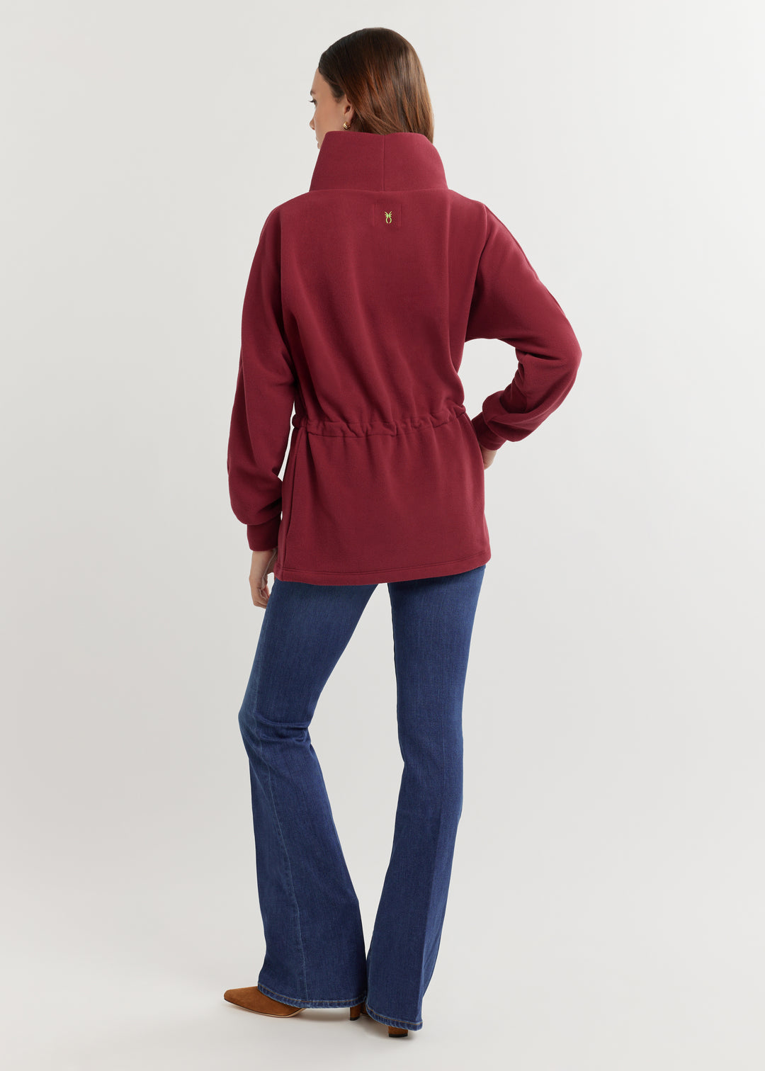 Lena Tunic in Vello Fleece (Burgundy)