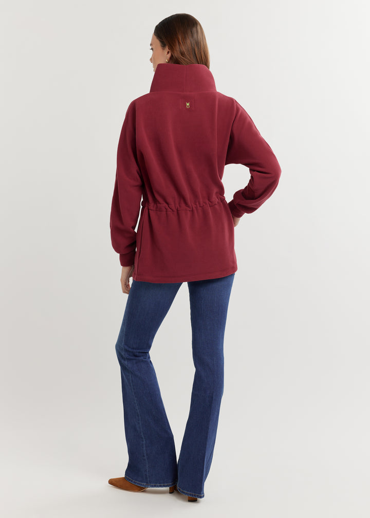 Lena Tunic in Vello Fleece (Burgundy)