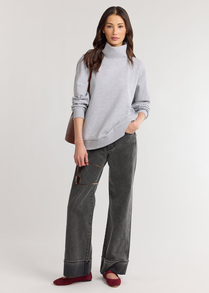 Liora Pullover in French Terry (Heather Grey)