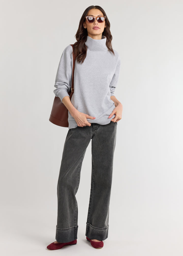 Liora Pullover in French Terry (Heather Grey)