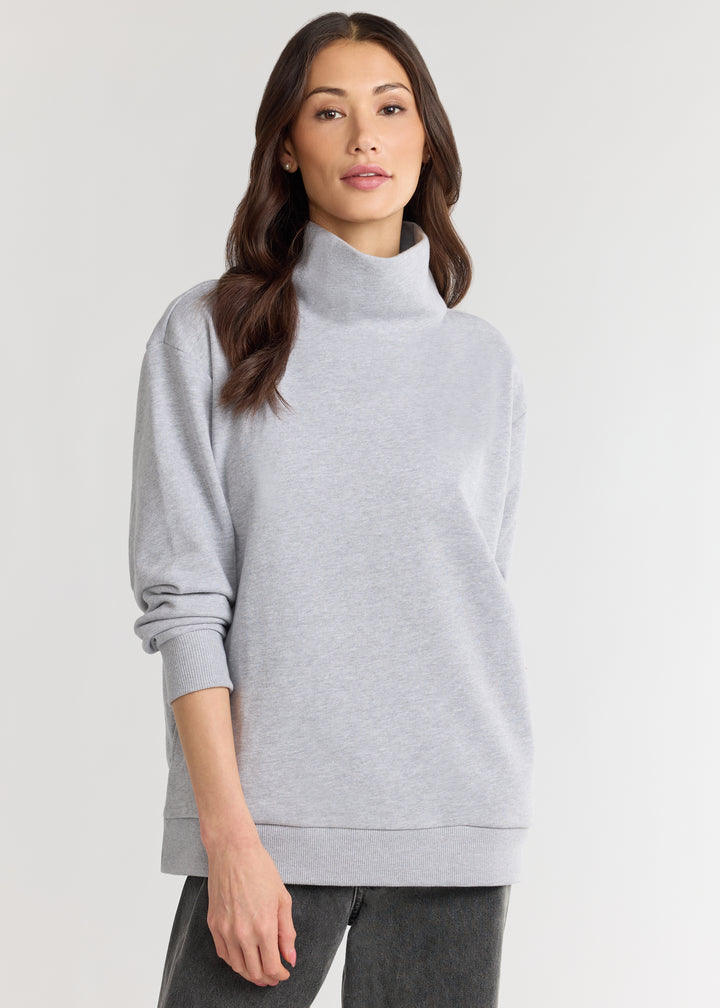 Liora Pullover in French Terry (Heather Grey)